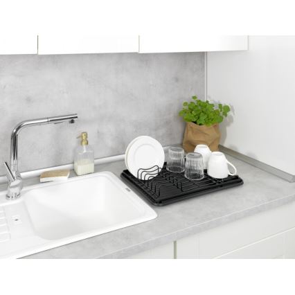 WENKO 54798100 - Scurgător de vase AMY 42,5x31,5 cm negru