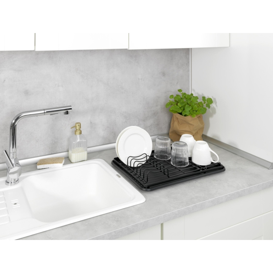 WENKO 54798100 - Scurgător de vase AMY 42,5x31,5 cm negru