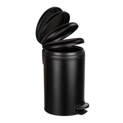 WENKO 54913100 - Coș de gunoi LEMAN, 25x38 cm, negru