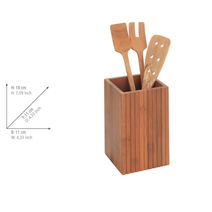 WENKO 54941100 - Set de 3 ustensile de bucătărie, 11 x 18 cm, maro