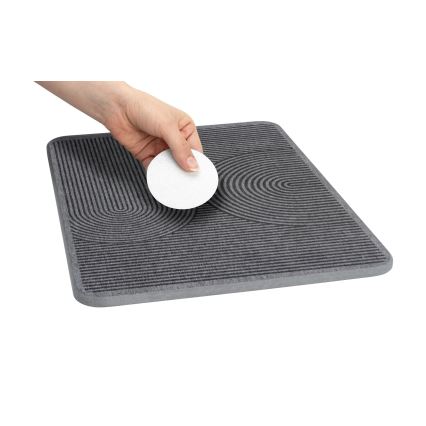 WENKO 54955100 - Covoraș de scurgere DAMON 40x30 cm diatomită/gri