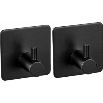 WENKO 55009100-Cârlig BLACK OUTDOOR KITCHEN 4,5x4,5 cm inox/negru