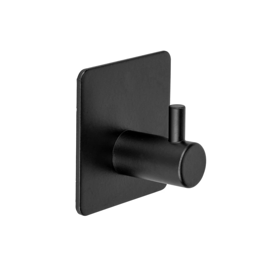 WENKO 55009100-Cârlig BLACK OUTDOOR KITCHEN 4,5x4,5 cm inox/negru