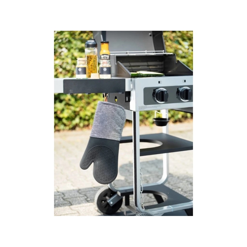 WENKO 55014100 - Cârlig pentru bucătărie de exterior, 30 x 6,5 cm, negru