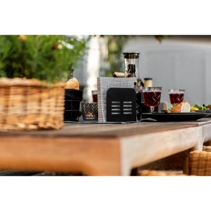 WENKO 55025100 - Suport pentru șervețele BLACK OUTDOOR KITCHEN 15x12,5 cm negru