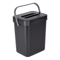 WENKO 55027100 - Coș de gunoi Black Outdoor Kitchen, 19 x 24 cm, negru/gri/transparent