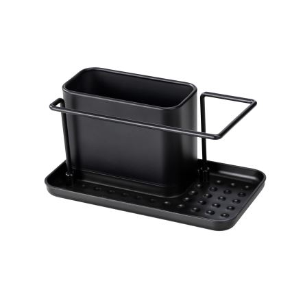 WENKO 55078100 - Organizator pentru bucătărie de exterior BLACK, 21x12 cm, inox/negru