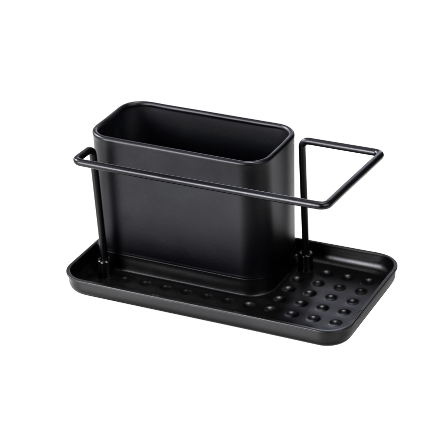 WENKO 55078100 - Organizator pentru bucătărie de exterior BLACK, 21x12 cm, inox/negru