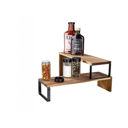 WENKO 55097100-Poliță BLACK OUTDOOR KITCHEN 36x16 cm maro/negru