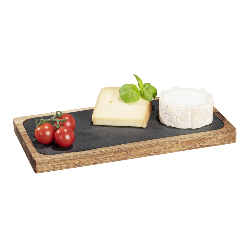 WENKO 55103100 - Tocător BLACK OUTDOOR KITCHEN, 30 x 15 cm, maro/gri