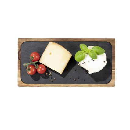 WENKO 55103100 - Tocător BLACK OUTDOOR KITCHEN, 30 x 15 cm, maro/gri