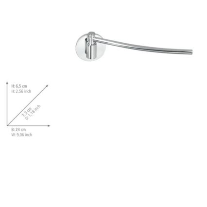 WENKO 5639100 - Suport pentru prosoape de bucătărie TURBO-LOC KÜCHE, 23 x 6,5 cm, inox/argintiu