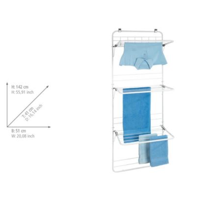 WENKO 63010800 - Uscător de rufe 51x142 cm alb/gri