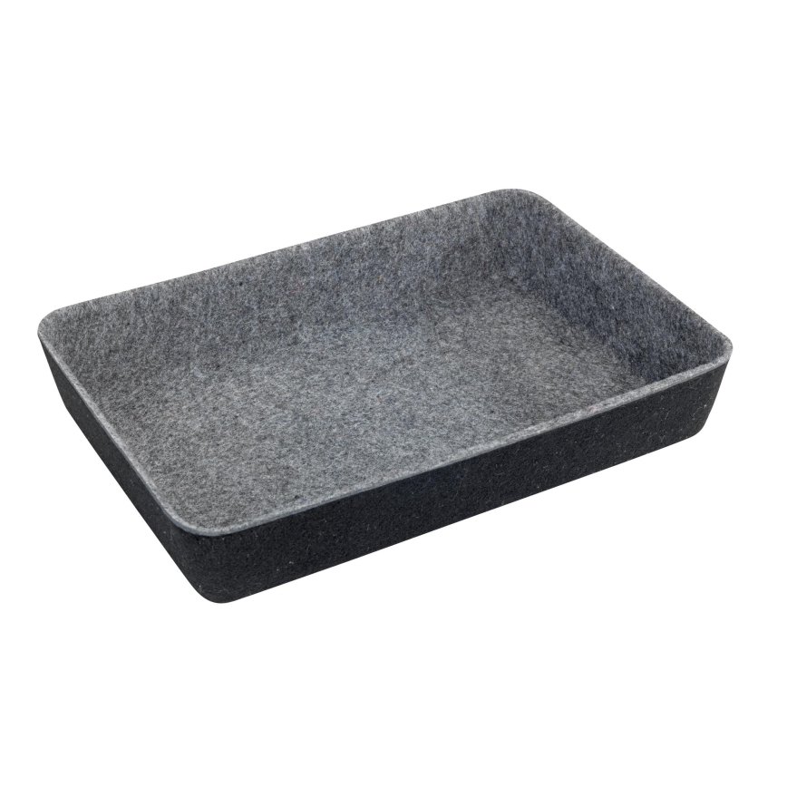 WENKO 64502100 - Organizator pentru sertar FELT 28,5x20 cm gri
