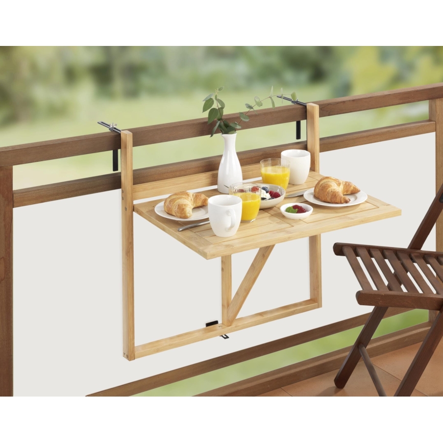 WENKO 69806800 - Masă WAIKIKI 64x65 cm alb/maro
