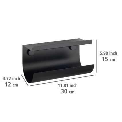 WENKO 71144800 - Suport pentru role JET 30x15 cm, negru