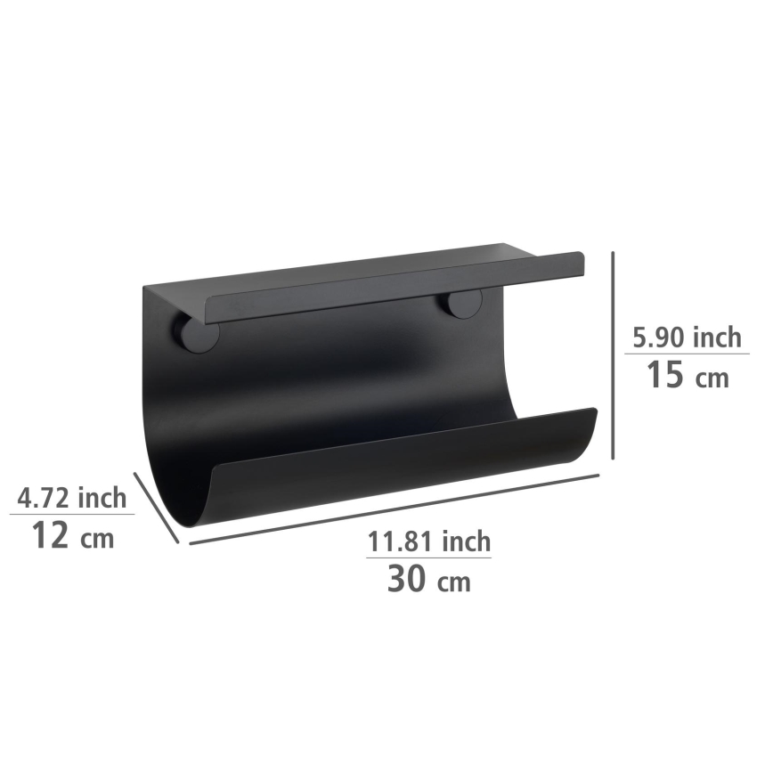 WENKO 71144800 - Suport pentru role JET 30x15 cm, negru