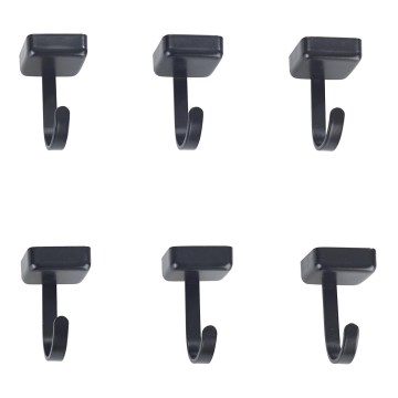 WENKO 71149800 - Cârlige JET 2,2x3,9 cm negru/argintiu