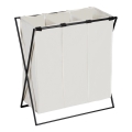 WENKO 71298800 - Coș pentru rufe TRIO, 69 x 76 cm, crem/negru