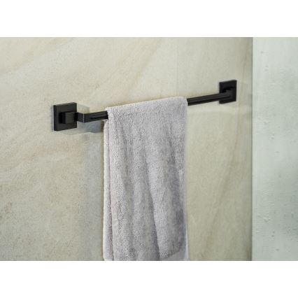 WENKO 71445800 - Bară pentru prosoape VACUUM-LOC QUADRO ED 60,5x6 cm negru