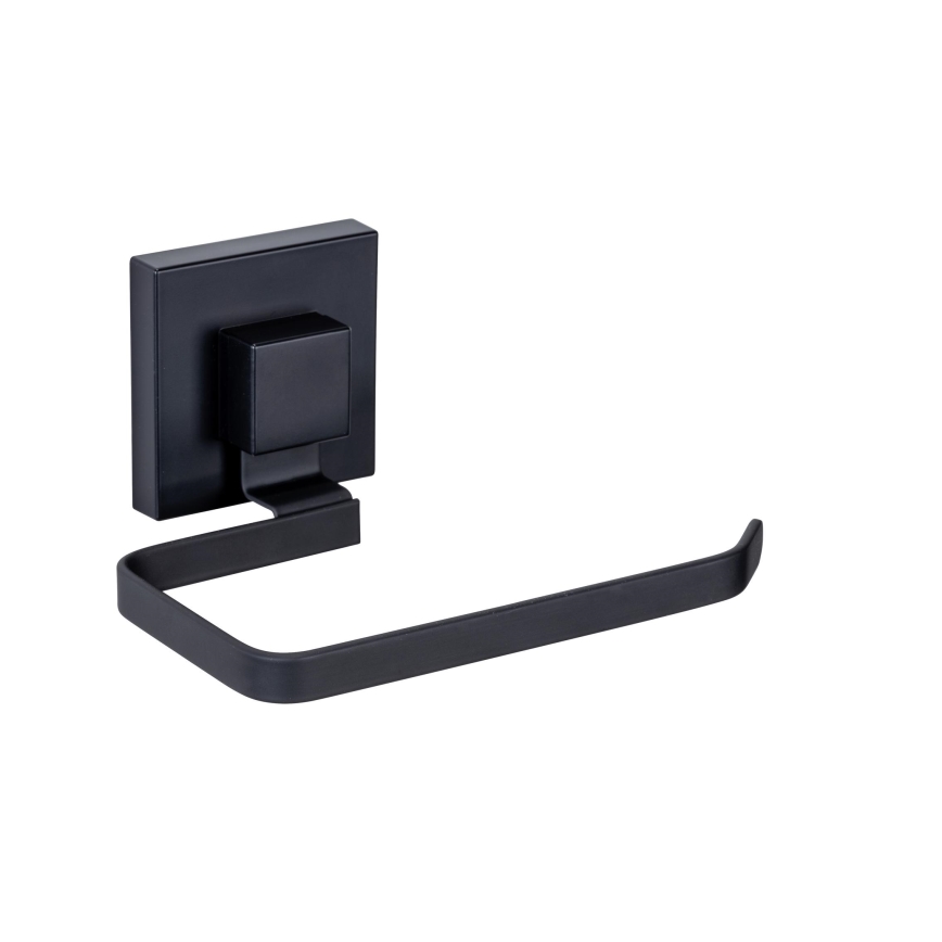 WENKO 71447800 - Suport pentru hârtie igienică VACUUM-LOC QUADRO ED, 14 x 11 cm, negru