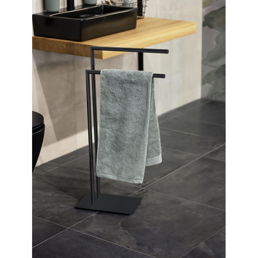 WENKO 71555800 - Suport pentru prosoape RECCO 48x80,5 cm negru