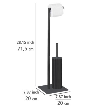 WENKO 71556800 - Set WC RECCO 20 x 71,5 cm, negru