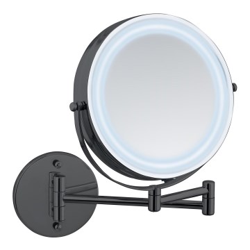 WENKO 71559800 - Oglindă POWER-LOC 25,5x32 cm neagră