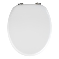 WENKO Capac WC VALENCIA 43x36 cm alb/argintiu 154008100-WC