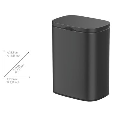 WENKO Coș SARE 21,5 x 29,5 cm, negru - 25338100
