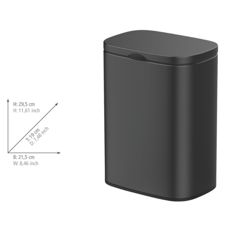WENKO Coș SARE 21,5 x 29,5 cm, negru - 25338100