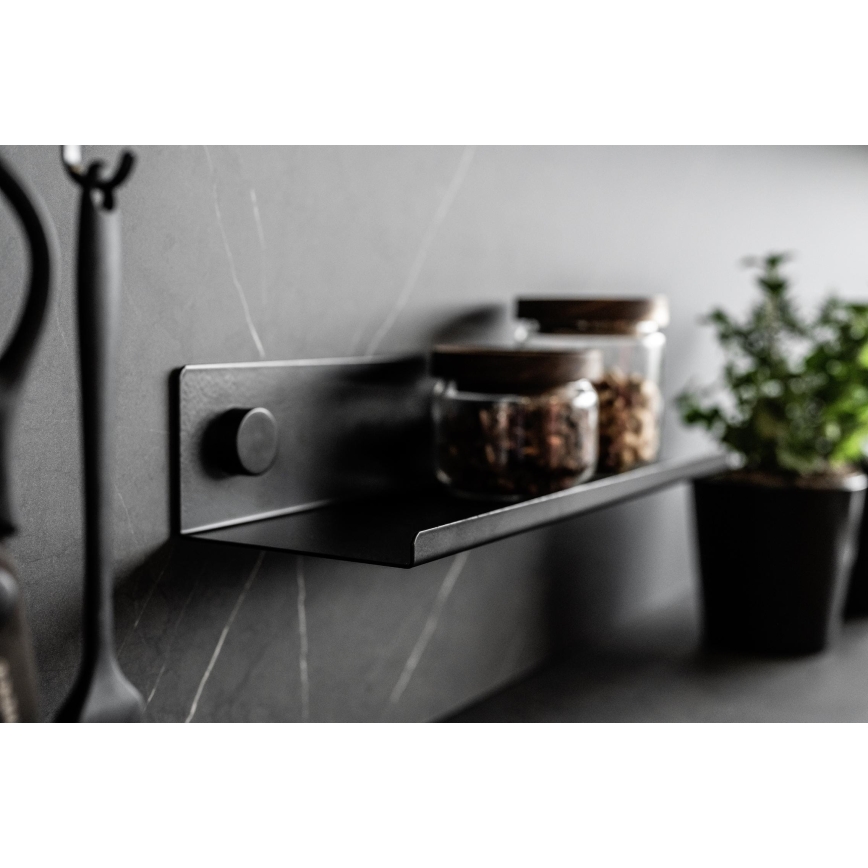 WENKO Poliță JET 25 x 7,5 cm, neagră - 71147800