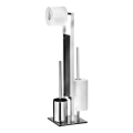 WENKO RIVALTA 22983100 - Perie WC 18 x 70 cm, inox/argintiu-negru