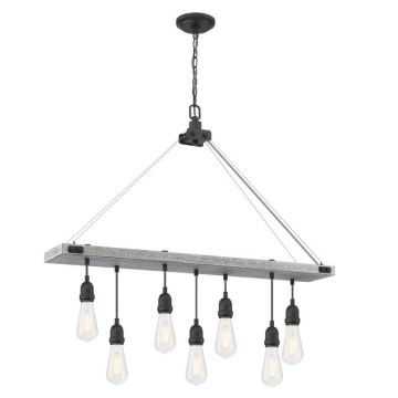 Westinghouse 6116440 - Candelabru suspendat pe lanț ASHWOOD 7xE27/60W/230V