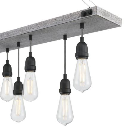 Westinghouse 6116440 - Candelabru suspendat pe lanț ASHWOOD 7xE27/60W/230V