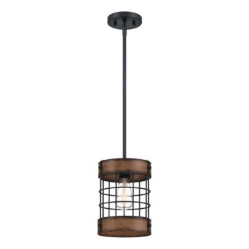 Westinghouse 61179 - Lustră pe cablu LANGSTON 1xE27/60W/230V diam. 19 cm barnwood