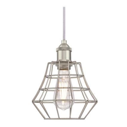 Westinghouse 6337240 - Pendul pe cablu NATHAN 1xE27/60W/230V Ø 19 cm argintiu