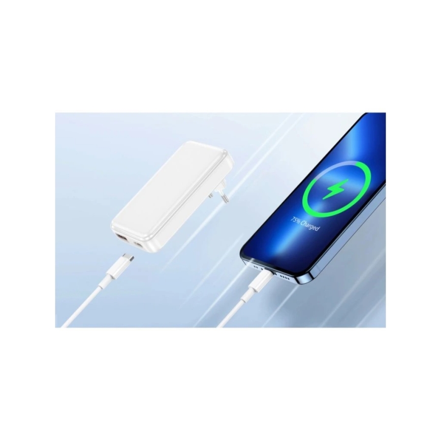 Winner Group - Adaptor de încărcare GaN 30W, 1x USB-A + 1x USB-C, alb
