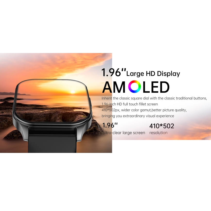 Winner Group - Ceas inteligent AirFlexOne, 300 mAh, IP68, argintiu