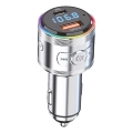Winner Group - Încărcător auto cu transmițător FM și funcție hands-free, 20W, argintiu