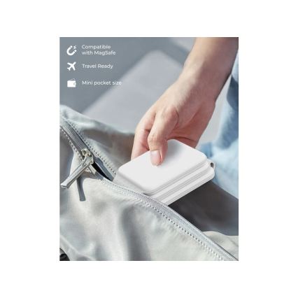 Winner Group - Încărcător wireless pliabil 3-în-1 MAXFLEX 22,5W alb