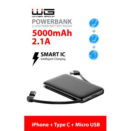 Winner Group - Power Bank 5000 mAh negru