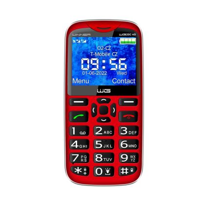 Winner Group - Telefon mobil pentru seniori, 1600 mAh, roșu