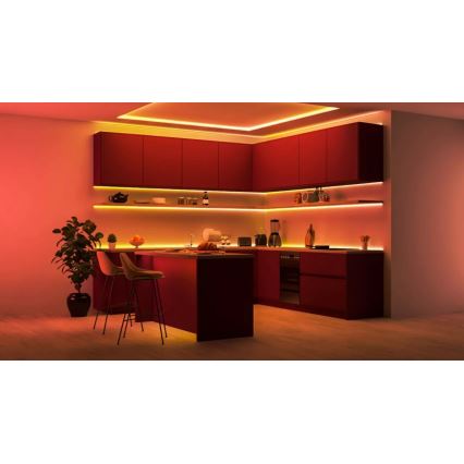 WiZ - Bandă LED RGBIC dimabilă 4m LED/10,2W/5V 2700-6500K Wi-Fi