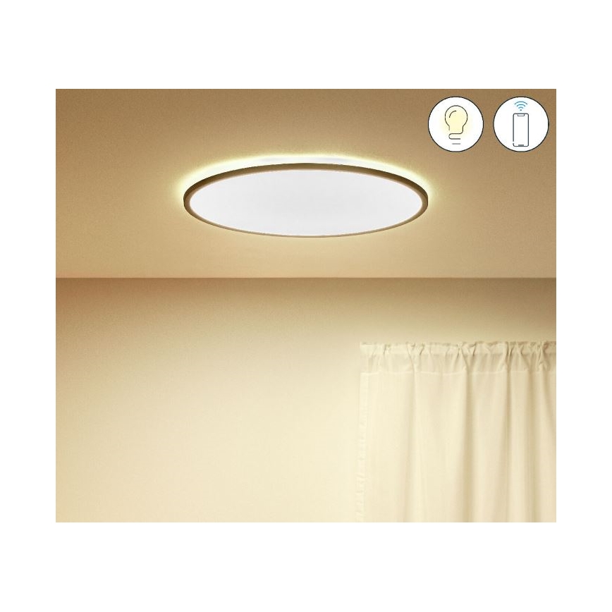WiZ - Plafonier LED reglabil SUPERSLIM LED/32W/230V 2700-6500K Wi-Fi negru