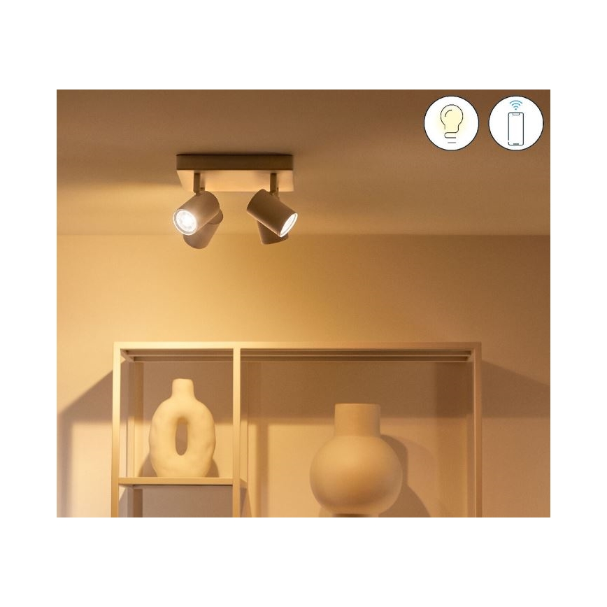 WiZ - Spot LED RGBW reglabil IMAGEO 4xGU10/4,9W/230V 2200-6500K Wi-Fi CRI 90 alb
