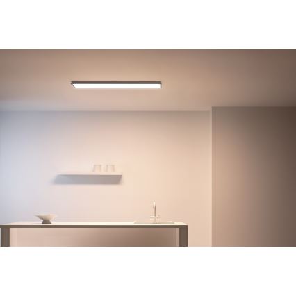 WiZ - Panou LED reglabil SUPERSLIM LED/36W/230V 2700-6500K Wi-Fi negru