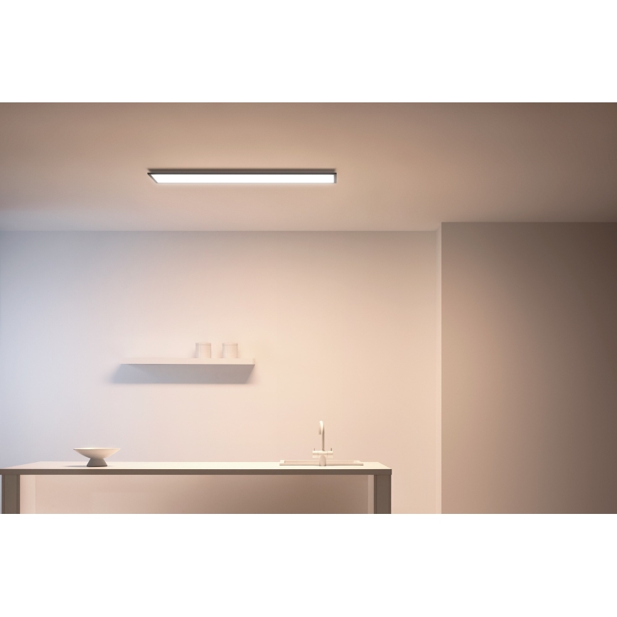 WiZ - Panou LED reglabil SUPERSLIM LED/36W/230V 2700-6500K Wi-Fi negru