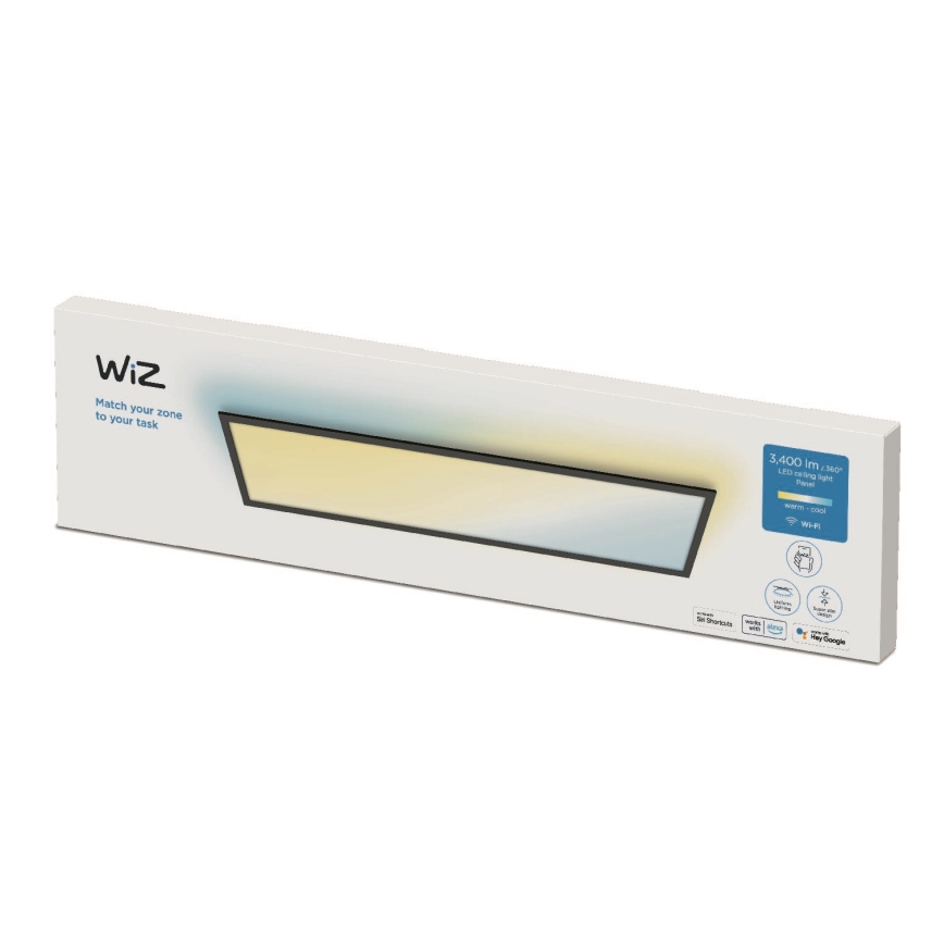 WiZ - Panou LED reglabil SUPERSLIM LED/36W/230V 2700-6500K Wi-Fi negru