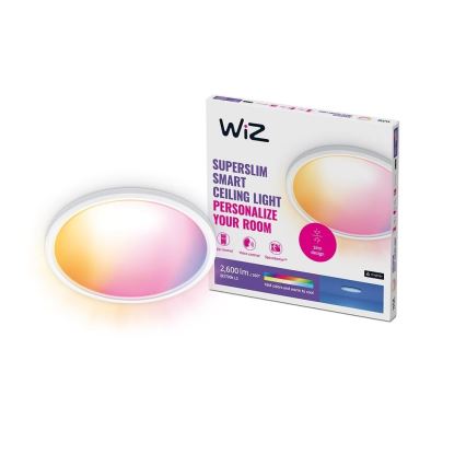 WiZ - Plafonier LED RGB dimabil SUPERSLIM LED/22W/230V 2700-6500K Wi-Fi alb